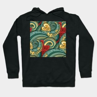 Paisley Print with Vintage Floral Motifs Hoodie